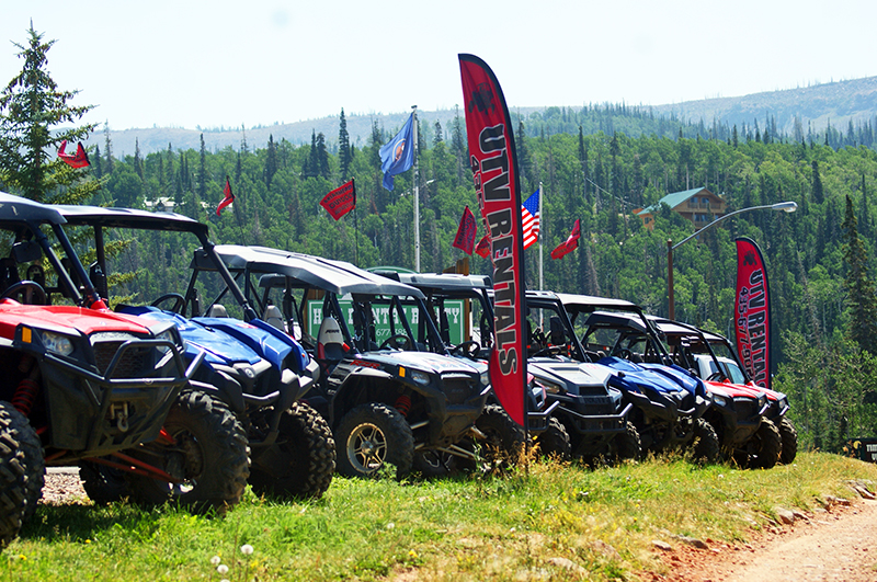 UTVs are available for rental in Brian Head, Utah