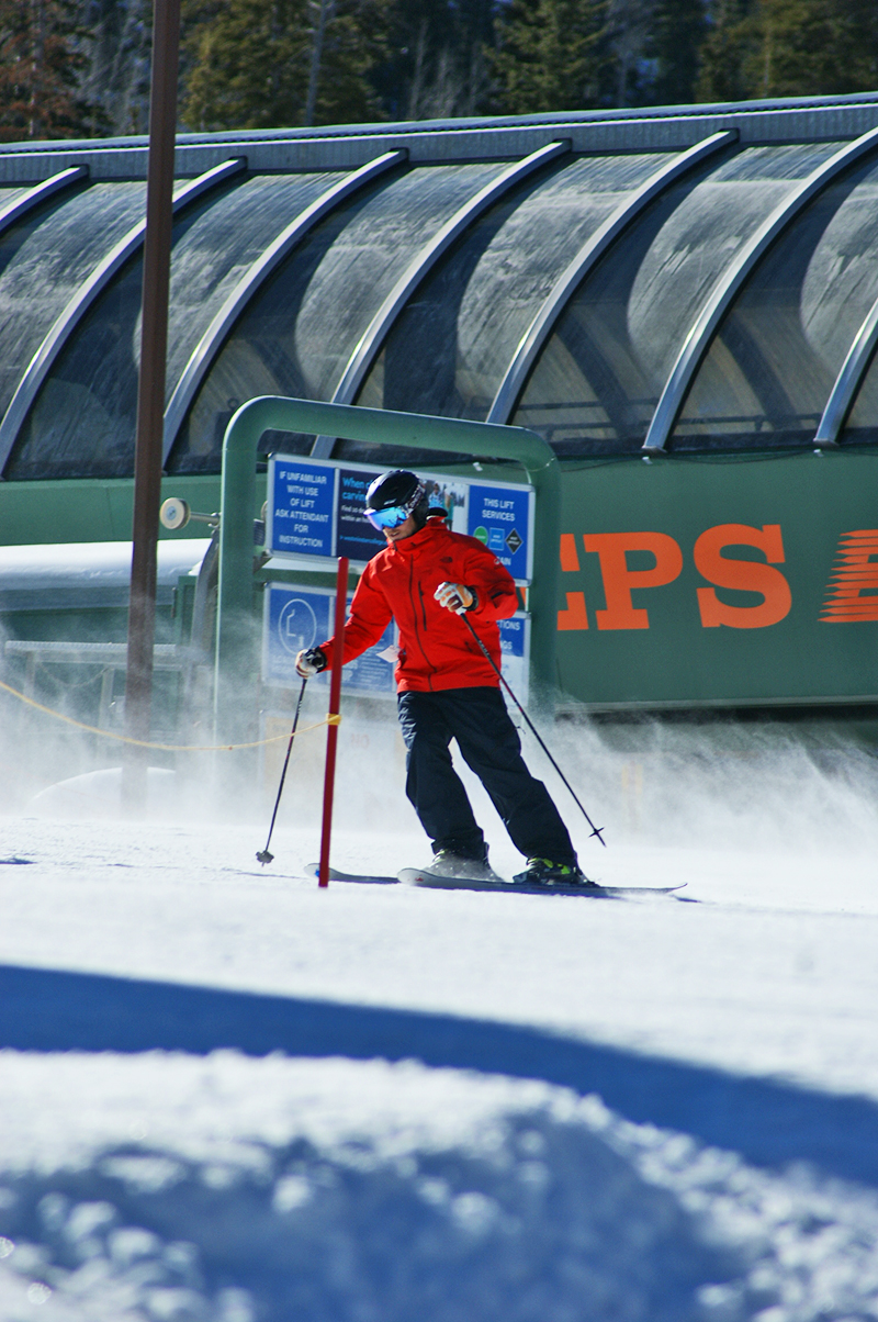 Skier Enjoying the Fresh Powder at Brian Head Resort